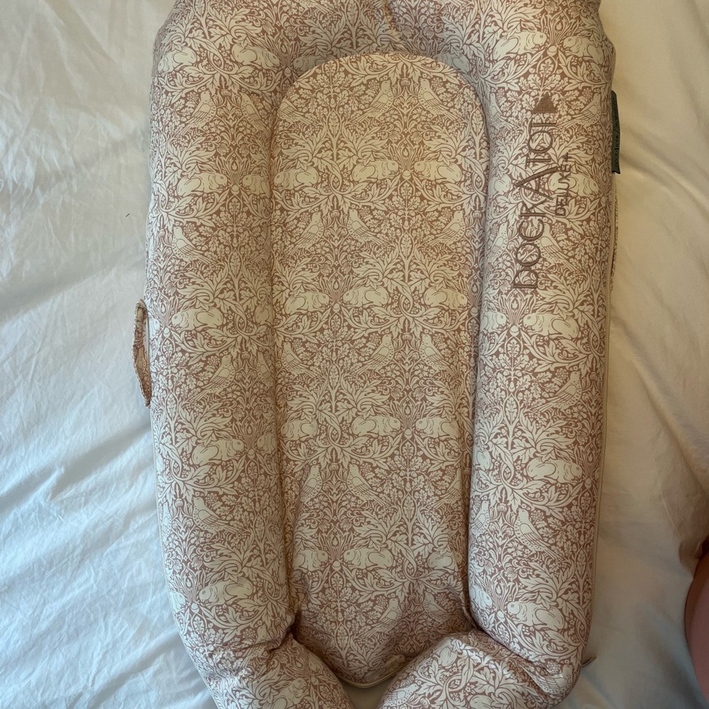 Dusty Rose and Cream Baby DockATot Lounger Cover